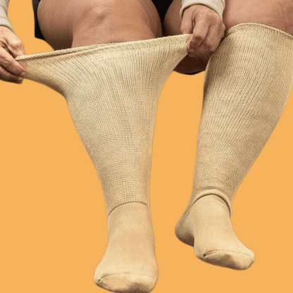DiaFlow™ Edema Relief Acupressure Socks - Sand-colored