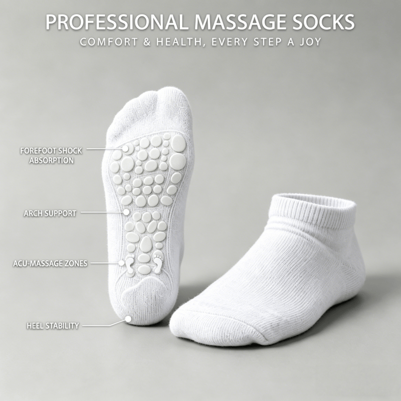 DiaFlow™ Ankle Acupressure Socks for Neuropathy - White
