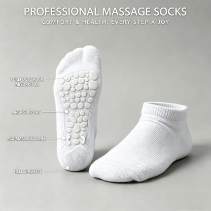 DiaFlow™ Ankle Acupressure Socks for Neuropathy - White
