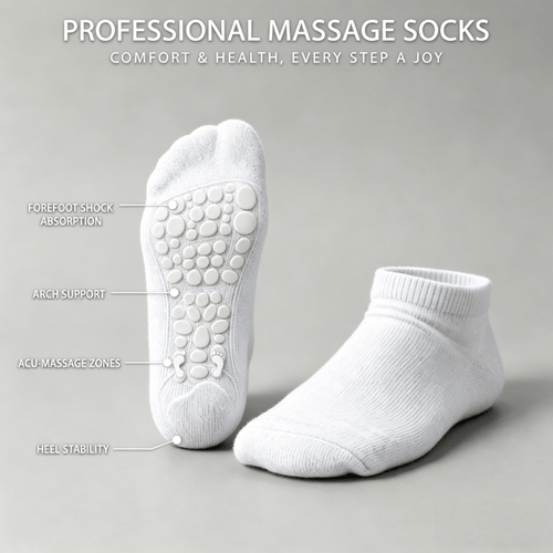 DiaFlow™ Ankle Acupressure Socks for Neuropathy - White
