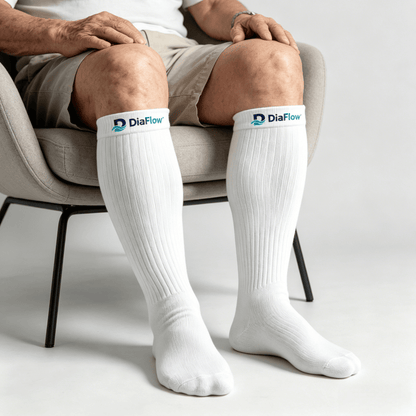DiaFlow™ Olive Green Over-the-Knee Socks: Superior Blood Circulation Care
