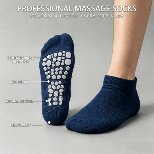 DiaFlow™ Ankle Acupressure Socks for Neuropathy - Navy Blue
