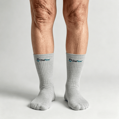 DiaFlow™ Beige Ankle Socks: Sensitive Skin Protection