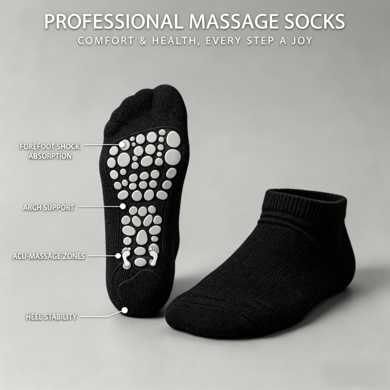 DiaFlow™ Ankle Acupressure Socks for Neuropathy - Black