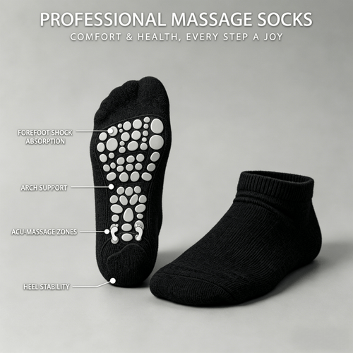 DiaFlow™ Ankle Acupressure Socks for Neuropathy - Black