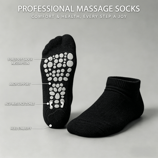DiaFlow™ Ankle Acupressure Socks for Neuropathy - Black