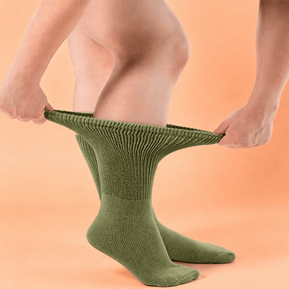DiaFlow™ Mid-Calf Acupressure Socks for Neuropathy - Olive Green