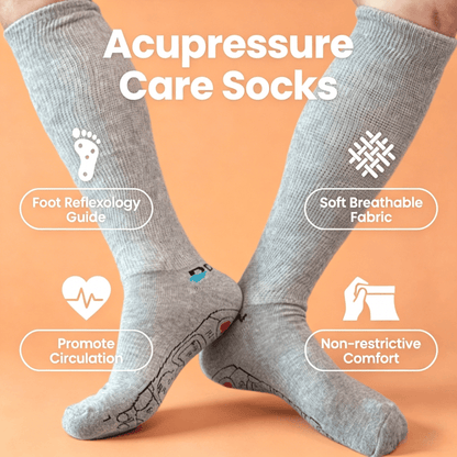 DiaFlow™ gray diabetic socks designed for gentle circulation support and all-day foot comfort