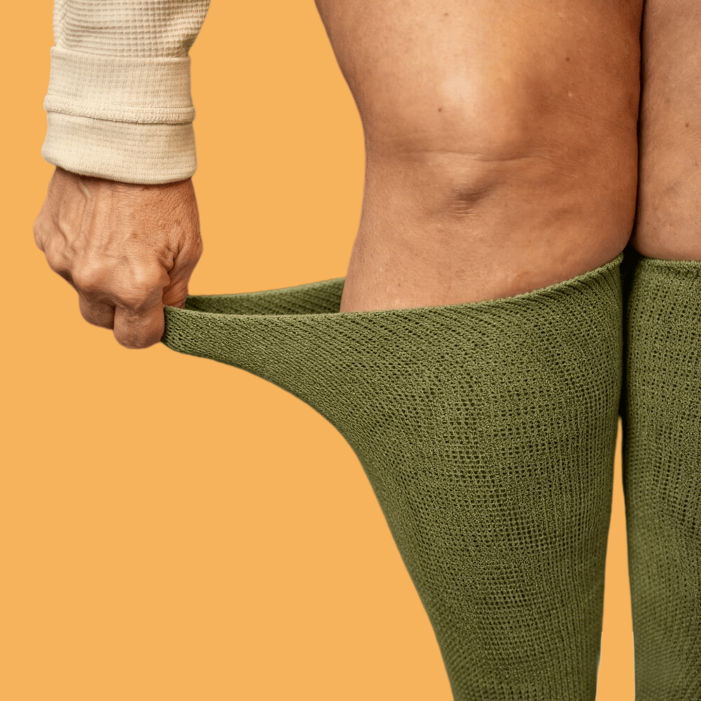 Olive Green acupressure socks for diabetic neuropathy relief – soft, breathable, and medical-grade compression for daily wear.