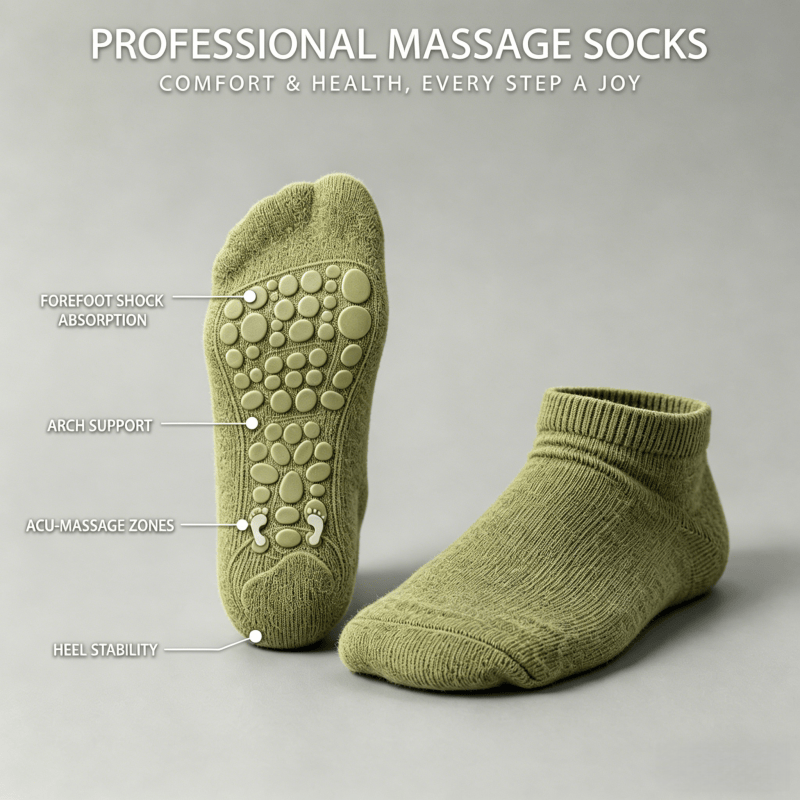 DiaFlow™ Neurogenic Ankle Acupressure Socks - Olive Green