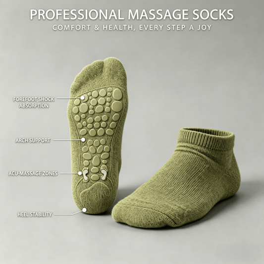 DiaFlow™ Neurogenic Ankle Acupressure Socks - Olive Green