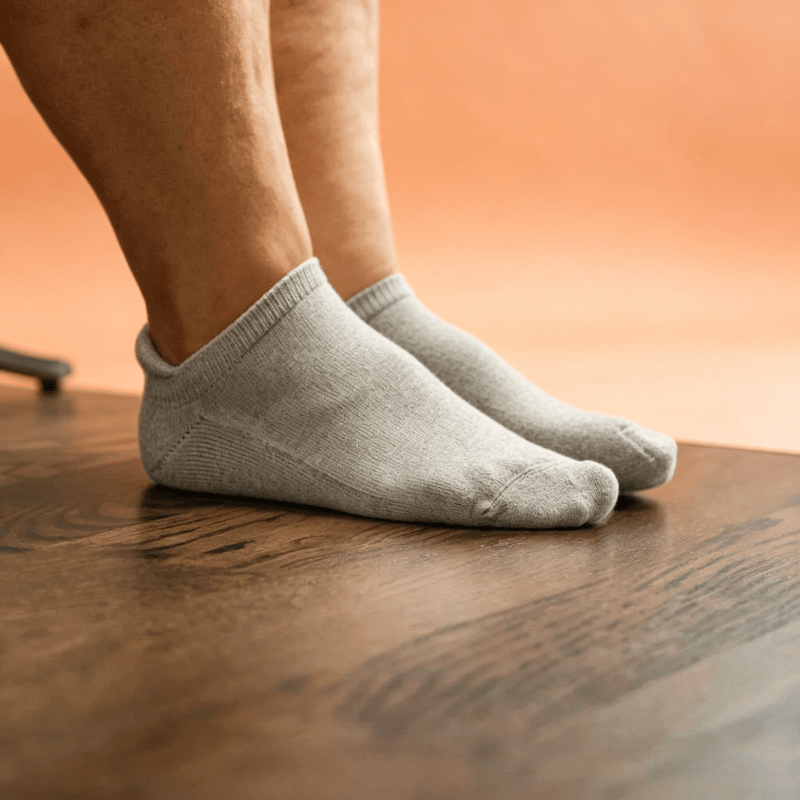 Grey beech reflexology pressure point socks for diabetic daily foot health