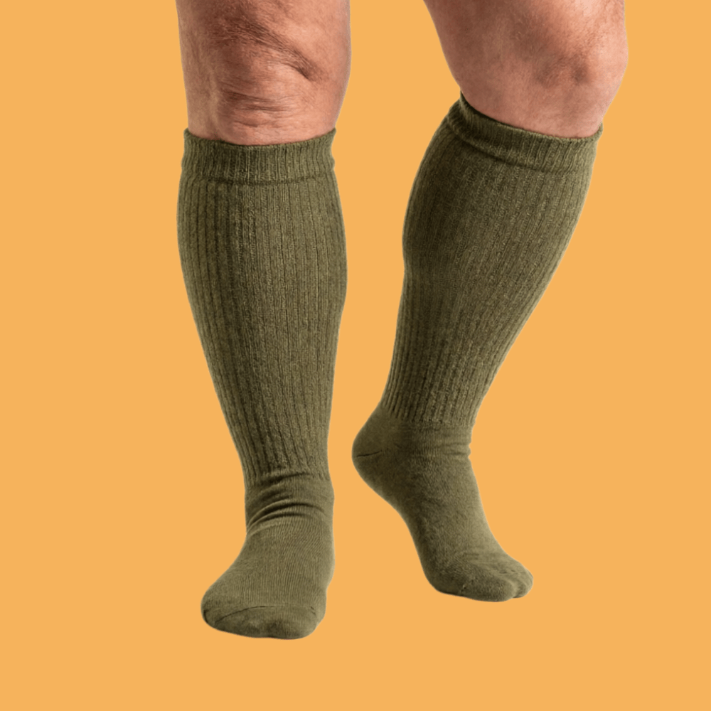 DiaFlow™ Edema Relief Acupressure Socks - Khaki Brown
